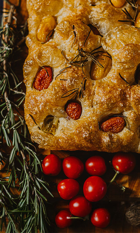 Focaccia de alta hidratação