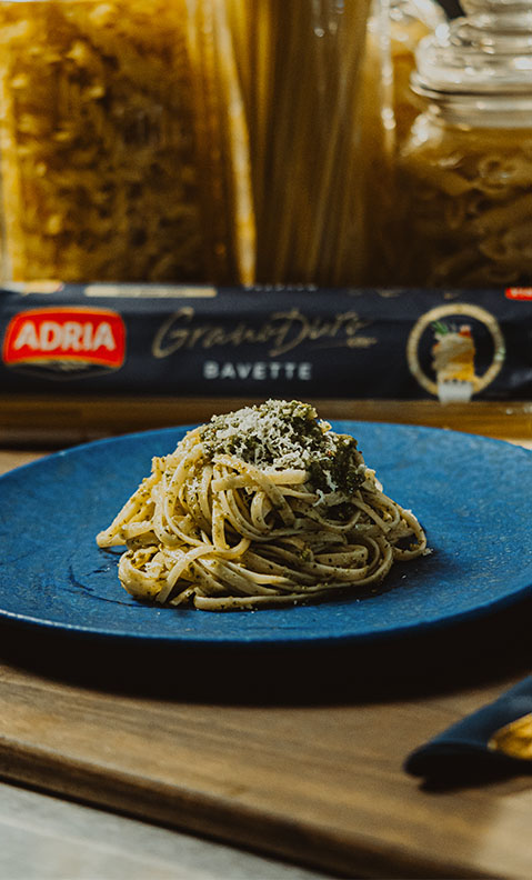 Bavette grano duro ao pesto com pistache
